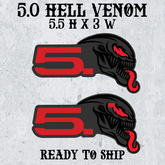 5.0 Hell Venom Car Badges 2-pack — ready-to-ship custom car badge by The Louver Labs