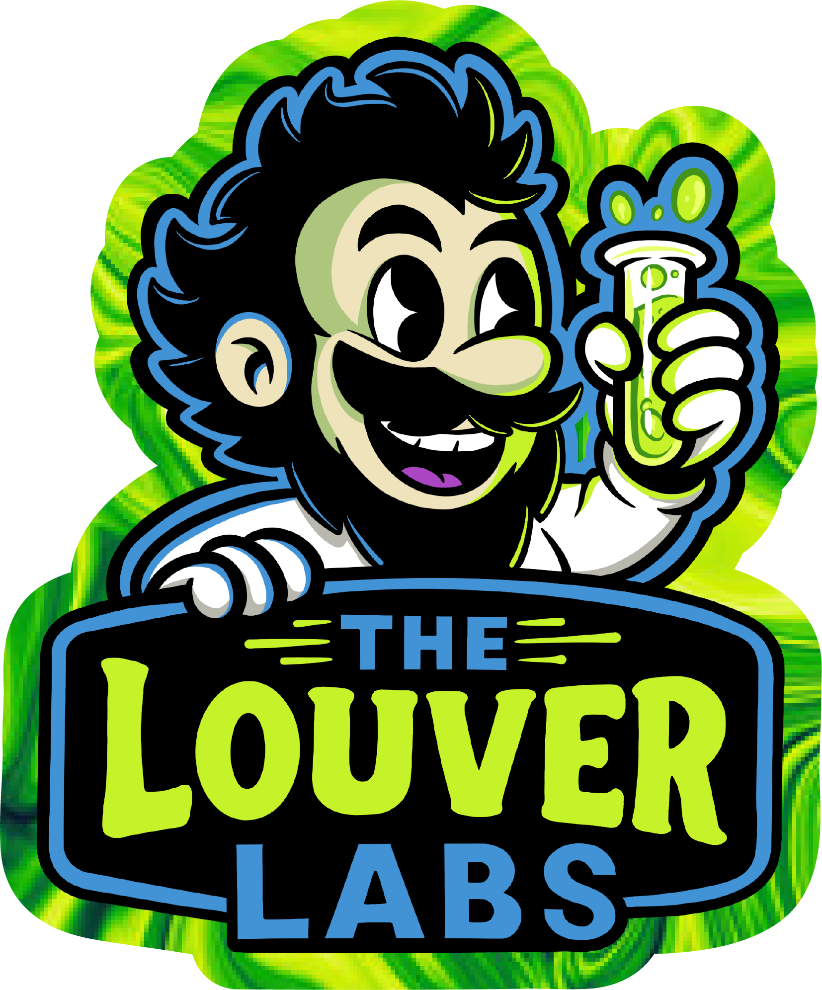 The Louver Labs custom hybrid badge