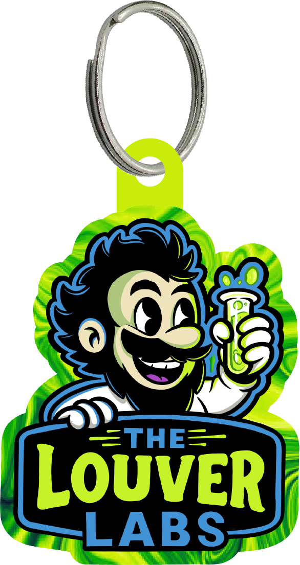 The Louver Labs custom keychain