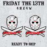 RTS Jason Friday the 13th Car Badges- Ready to Ship 2-Pack