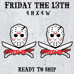 RTS Jason Friday the 13th Car Badges- Ready to Ship 2-Pack