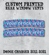 Custom Printed Rear Window Vents for Dodge Charger 2011-2021