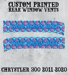 Custom Printed Rear Window Vents for Chrystler 300 2011-2020