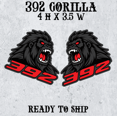 RTS 392 Gorilla Car Badges- Ready to Ship 2-Pack