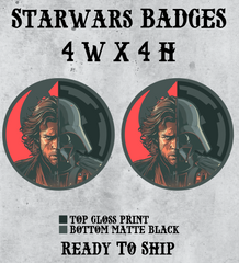 RTS Starwars badges (FULL COLOR) - Ready to Ship 2-Pack