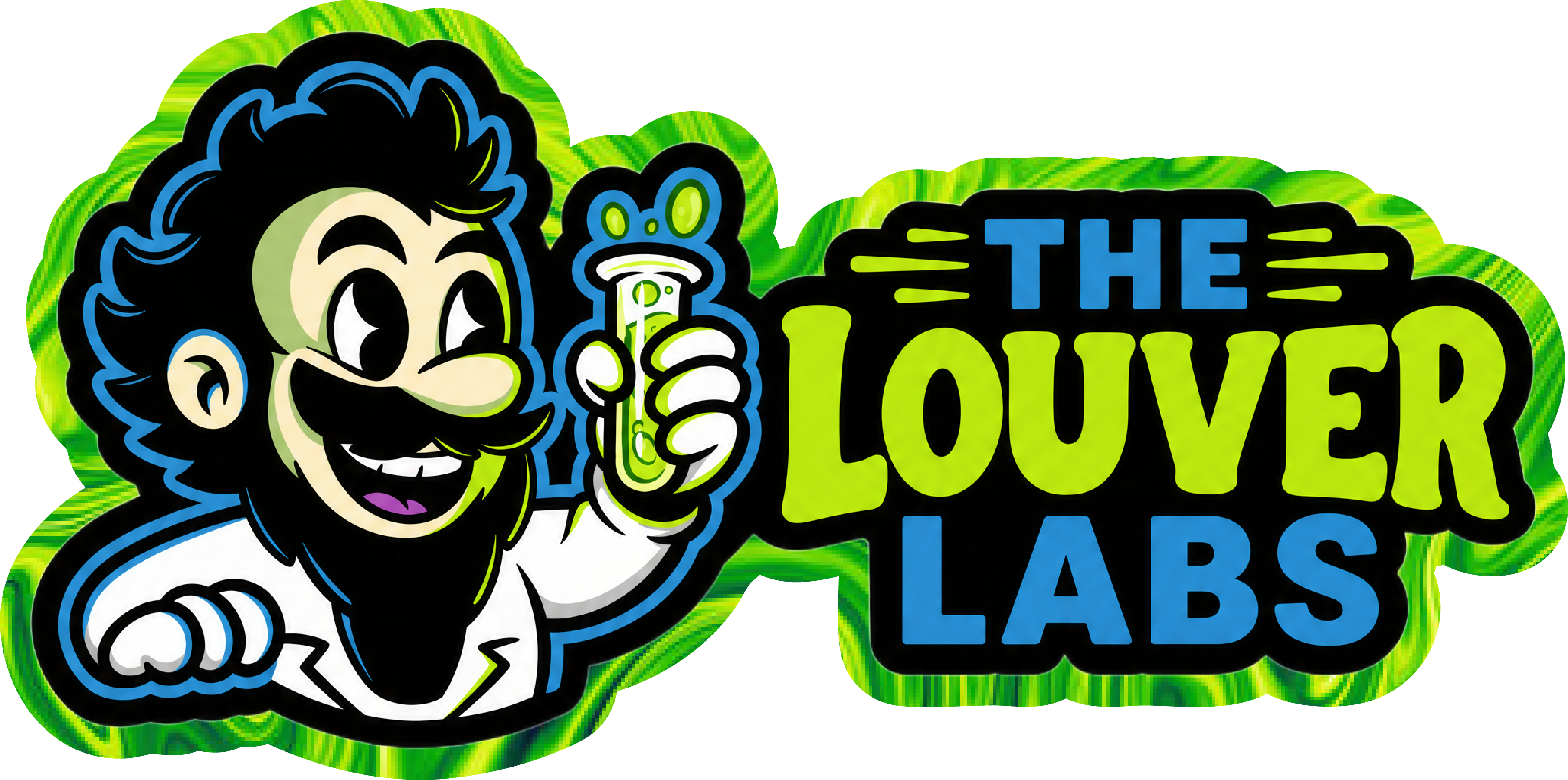 The Louver Labs custom oversized badge