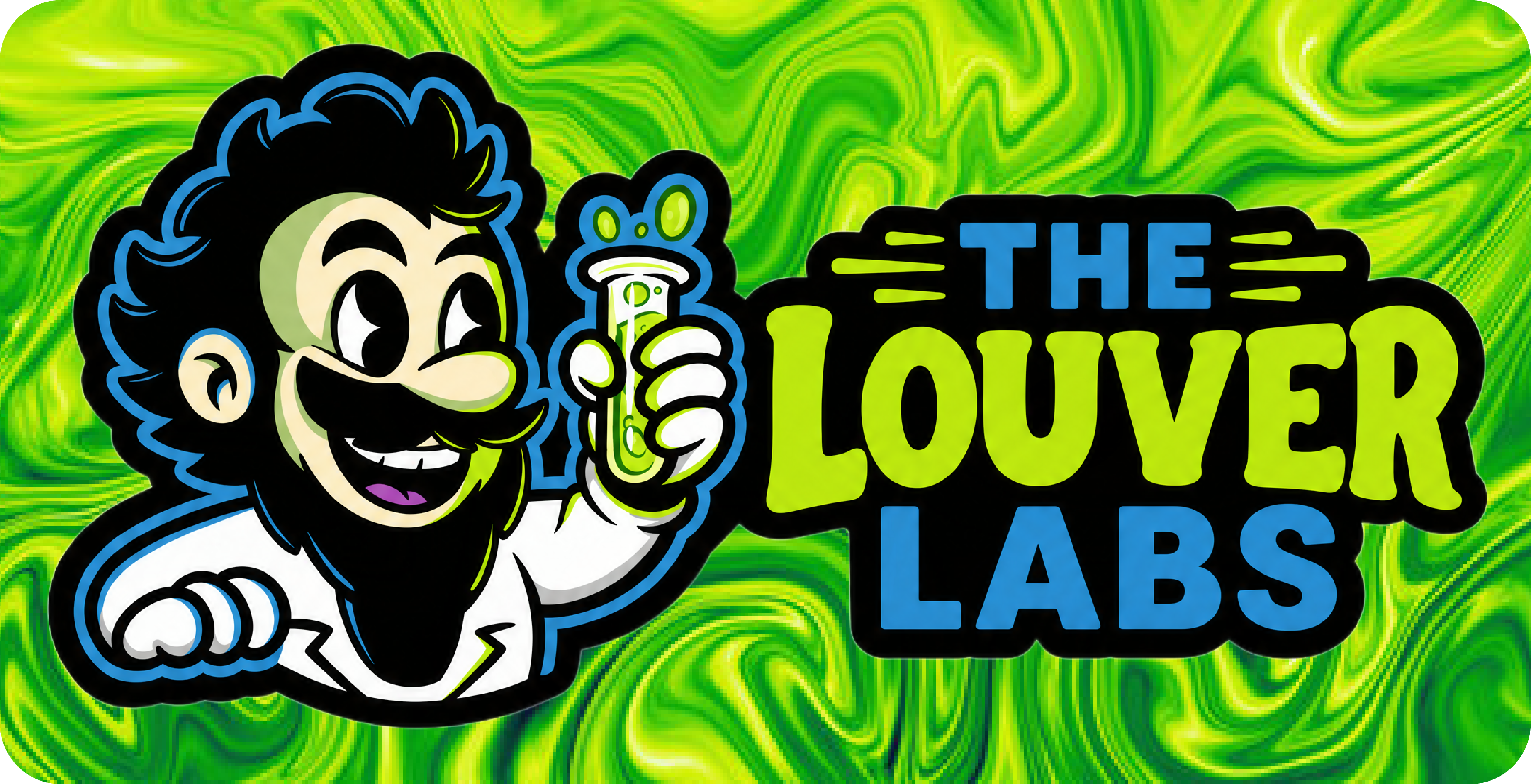 The Louver Labs custom license plate