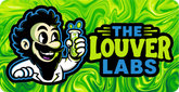 The Louver Labs custom license plate