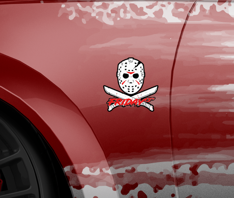 RTS Jason Friday the 13th Car Badges- Ready to Ship 2-Pack