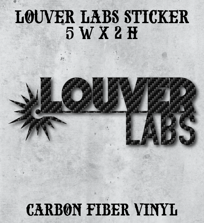 Louver Labs Carbon fiber window sticker