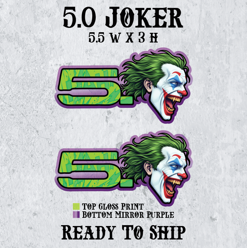 RTS 5.0 Joker Car Badges- Ready to Ship 2-Pack