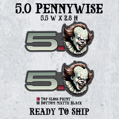 RTS 5.0 Pennywise Car Badges- Ready to Ship 2-Pack